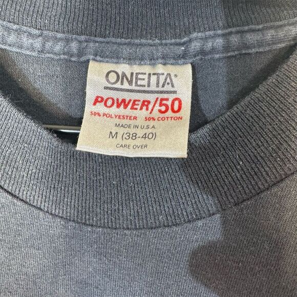 Vintage 90s Unisex Oneita U.O.Me A Strike Bowling Graphic T-Shirt Size M USA - Picture 4 of 8